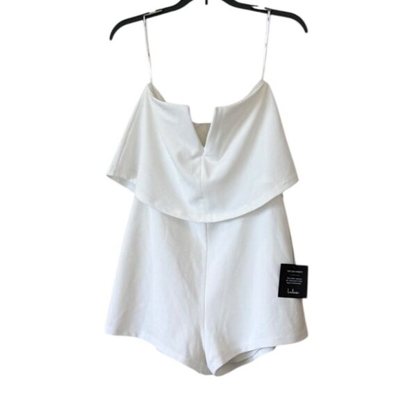 Lulu's Women's Power of Love Strapless Romper Ivory Size S NWT - Picture 2 of 6